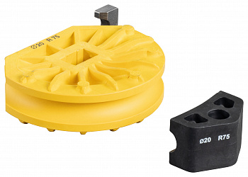 Сегмент и упор для трубогиба - 20 мм - радиус гибки 75 мм, 581080