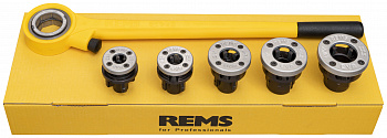 Клупп REMS EVA, набор для трубной резьбы R 3/8 + 1/2 + 3/4 + 1 + 1 1/4 (520003)