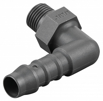 Штуцер угловой пластиковый, 045072