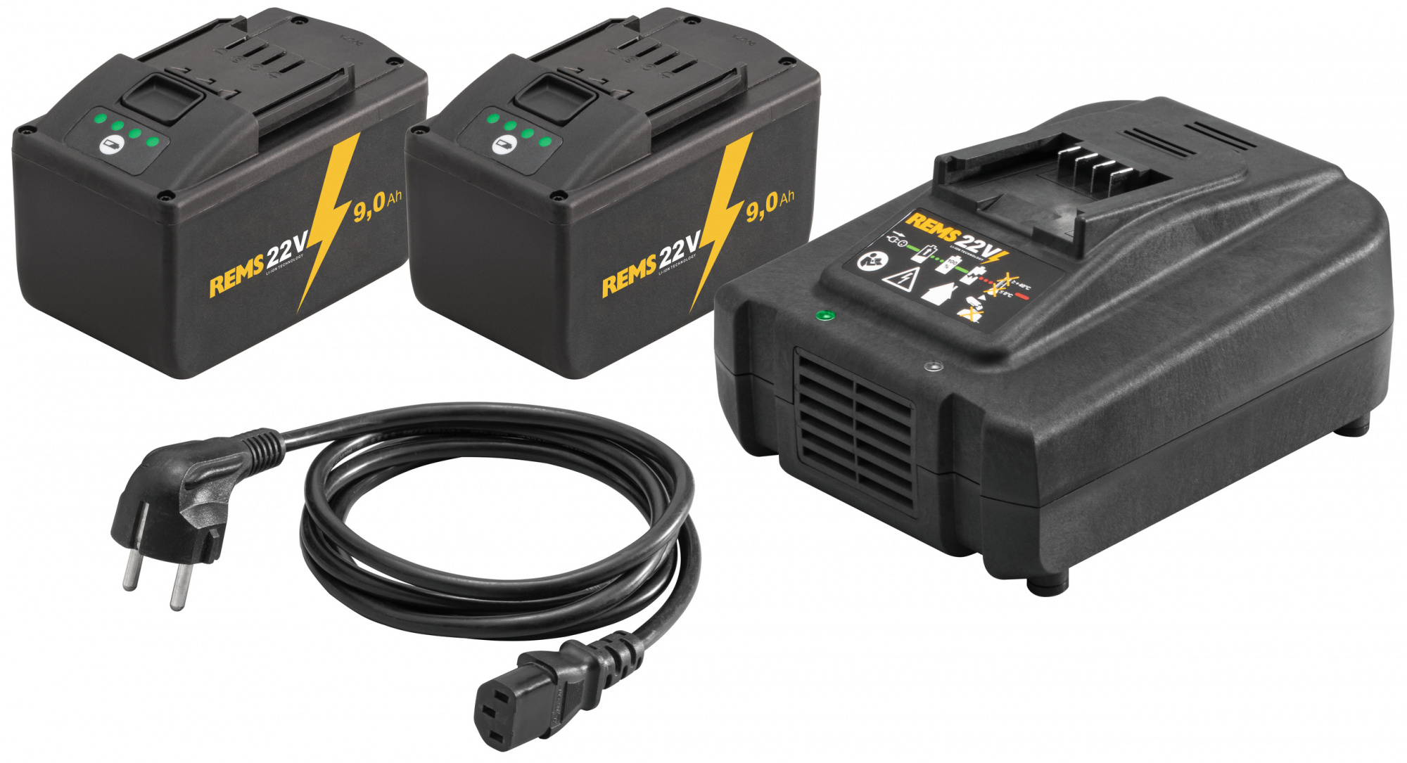 REMS Power Pack 22 В9,0 Ач + 9,0 Ач + 290 Вт (571594 R220)