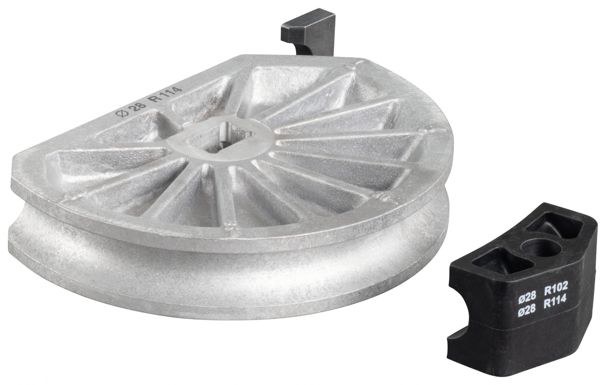 Сегмент и упор для трубогиба - 28 мм - радиус гибки 114 мм, 581310